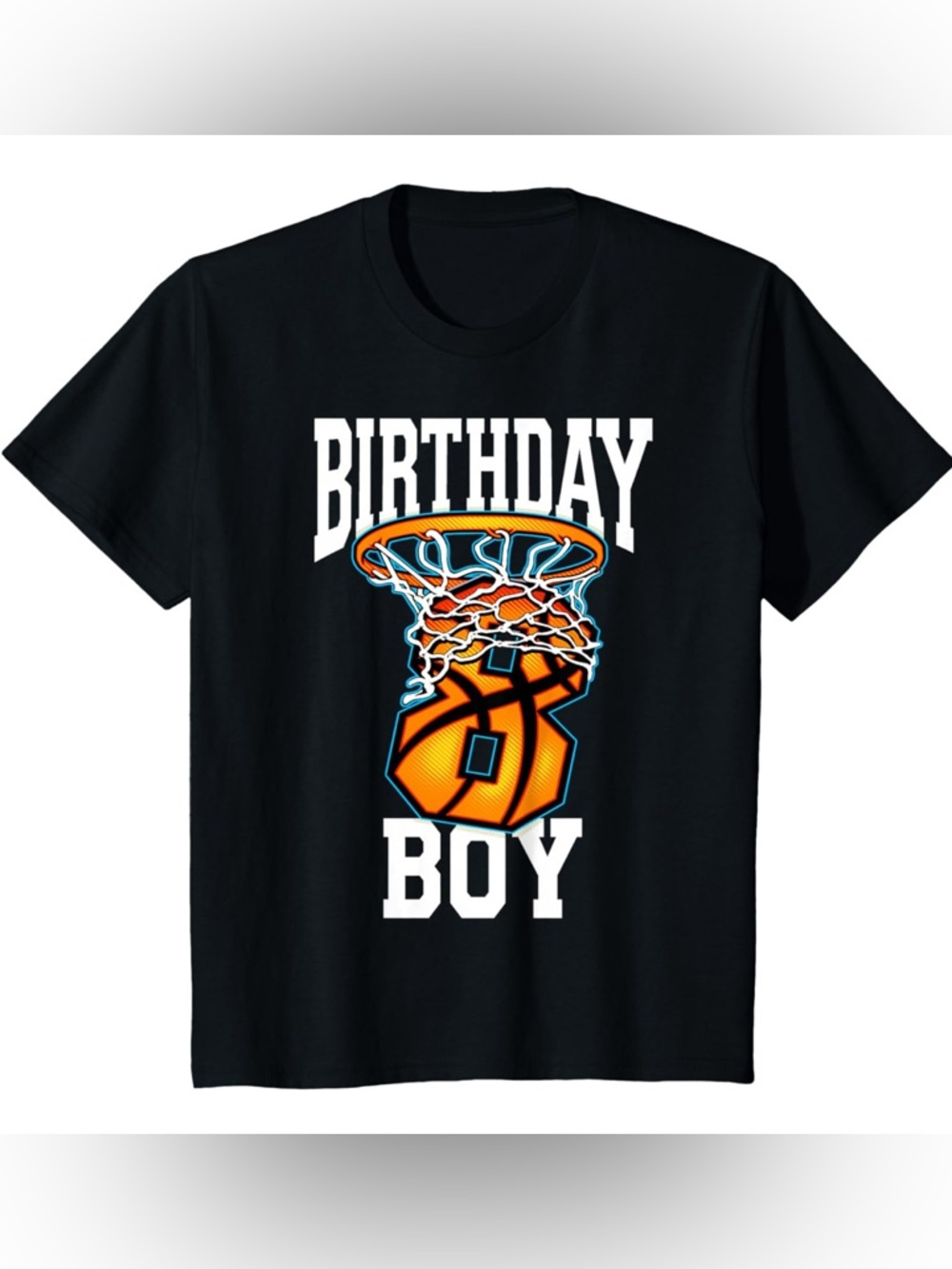 8th birthday basketball tee